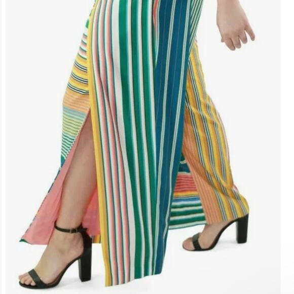 Maree Pour Toi wrap front wide leg pants in multicolor Size 12 - Picture 3 of 13